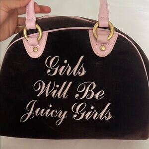 Juicy Couture Black and Pink Satchel Bag